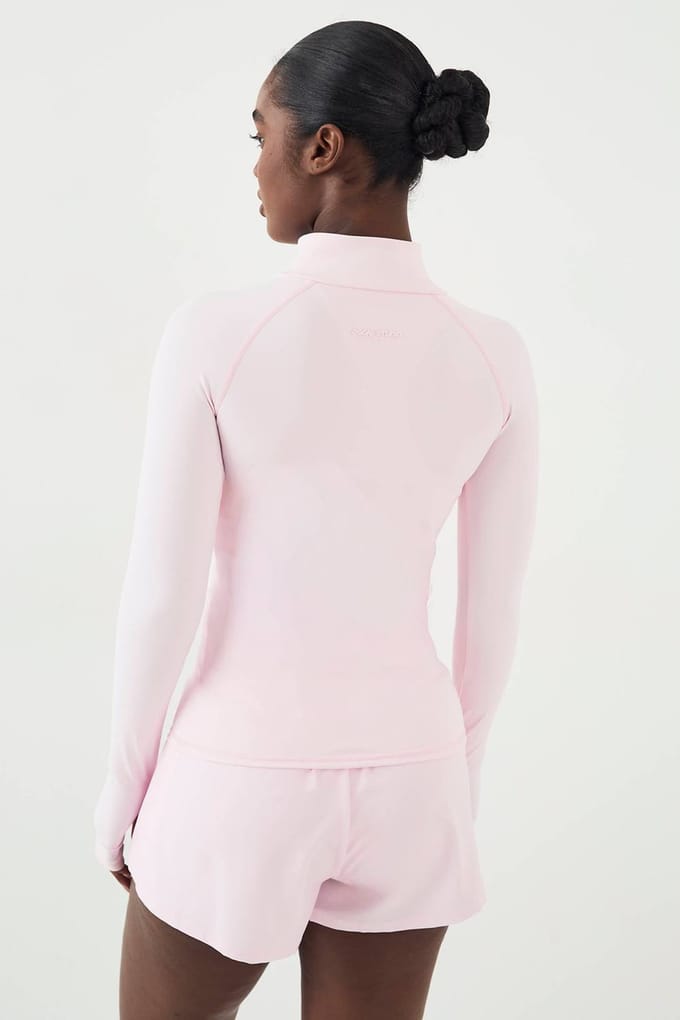 Dames DSGN Studio Ultra Sculpt Ritssluiting Sportjack | Marshmallow Pink | Maat: Large