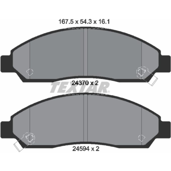 Remblokset TEXTAR 2437001, voor