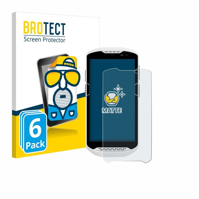 BROTECT - Screenprotector voor Zebra TC57ax - Folie Beschermfolie matte 6 Stuks