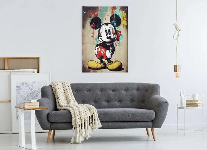 Canvas Schilderij - Pop Art - Cartoon Karakter - Graffiti - 150x100 cm