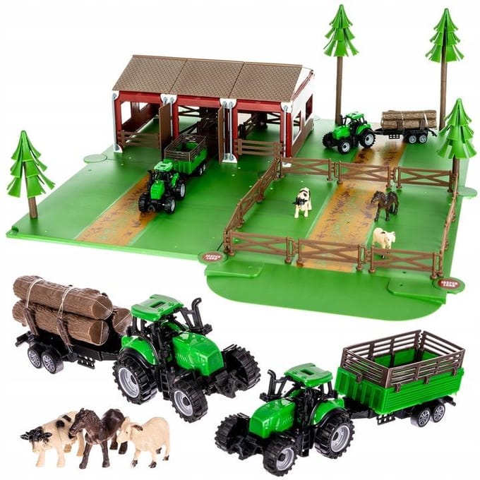 Kruzzel Boerderijset met Dieren en Tractoren - 102-Delige Educatieve Set