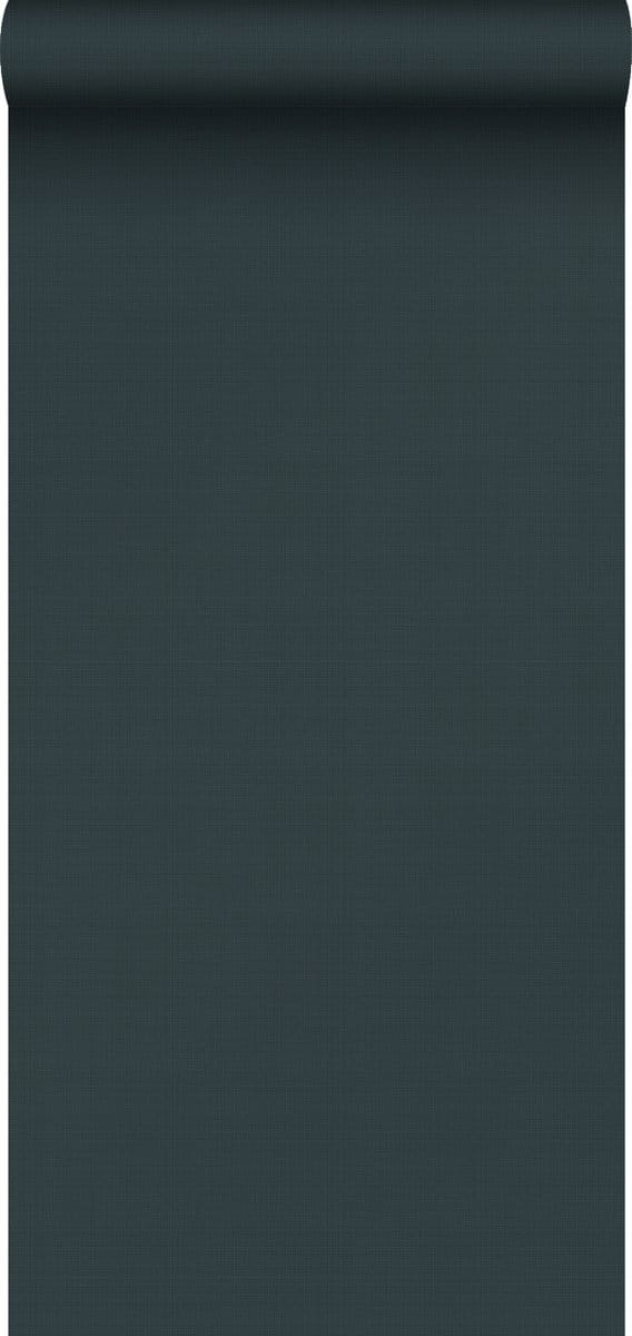 ESTAhome behang linnenstructuur inktblauw - 53 cm x 10.05 m - 139242