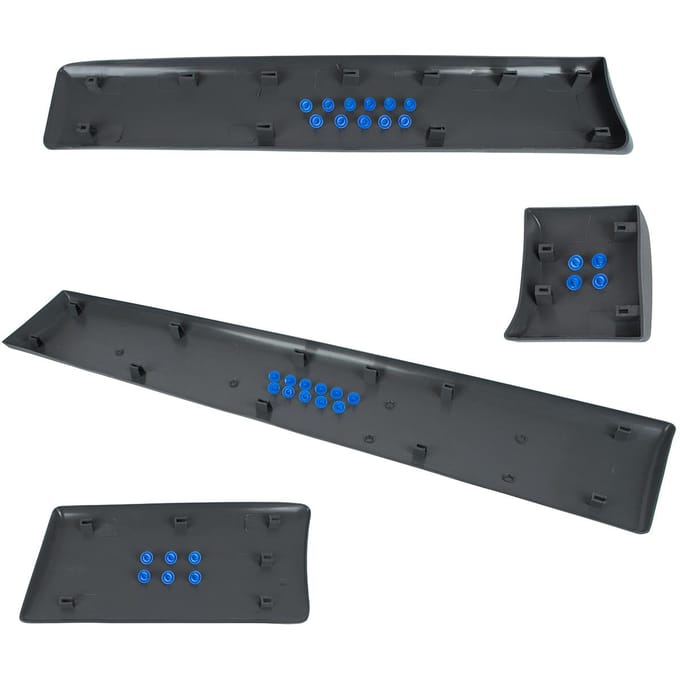 Modecar Serie - Renault Trafic II Lange Stijl Strips - Rechterzijdige Deur Lijsten - 4 Stuks