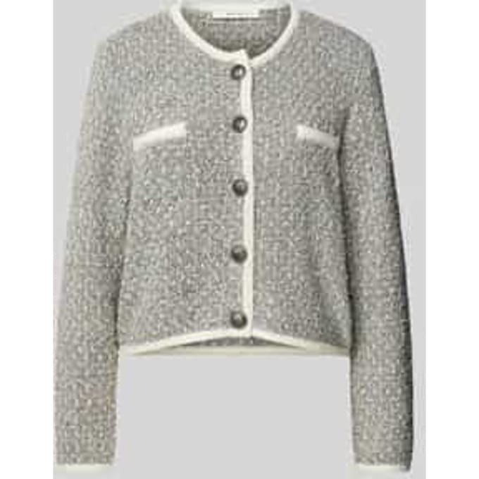Gebreid jack met knoopsluiting, model 'nalin'