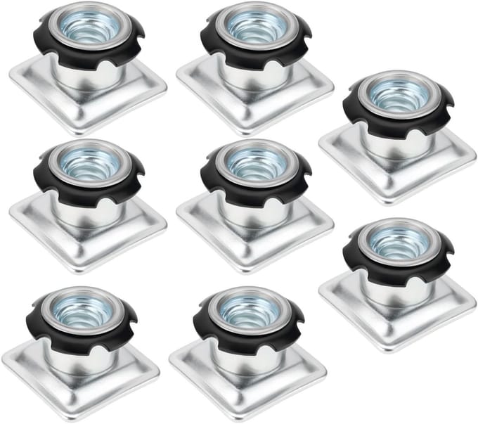 Dailygoods - Set van 8 Vierkante Buis Inserts met Schroefdraad
