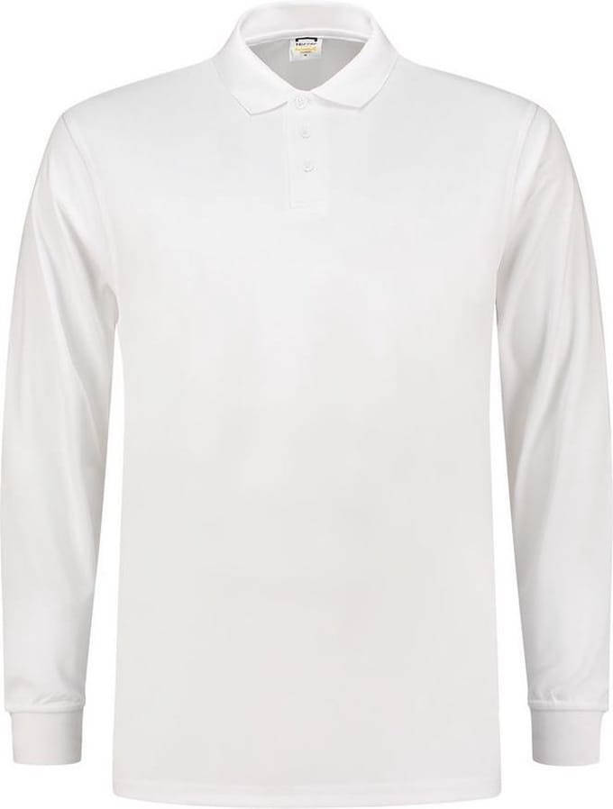 Tricorp 202005 Poloshirt UV Block Cooldry Lange Mouw - Wit - XS