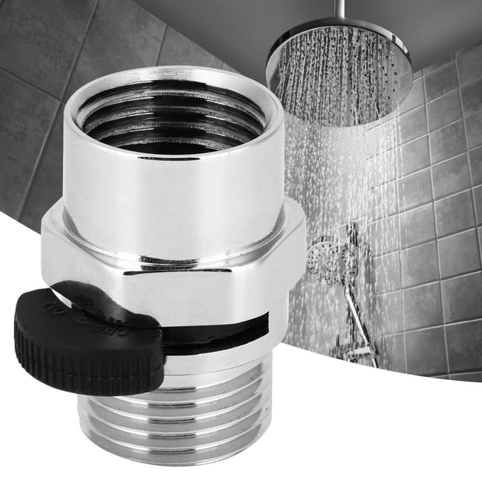 1/2in Douchekop Sproeier Stroomregelventiel Afsluiter Adapter Badkameraccessoires white