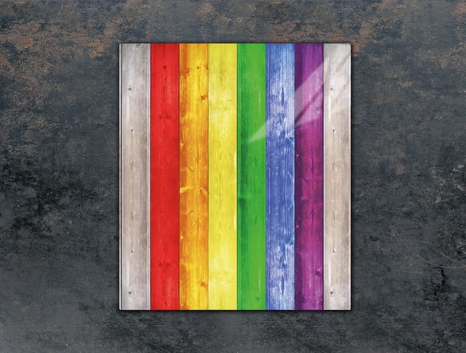 TMK ArtDeko - Snijplank - 45x52 cm - Glas - Kleurrijk