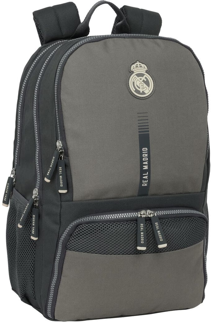 REAL MADRID C.F. C.F. - Schoolrugzak - Grijs - Ergonomisch - Laptopvak