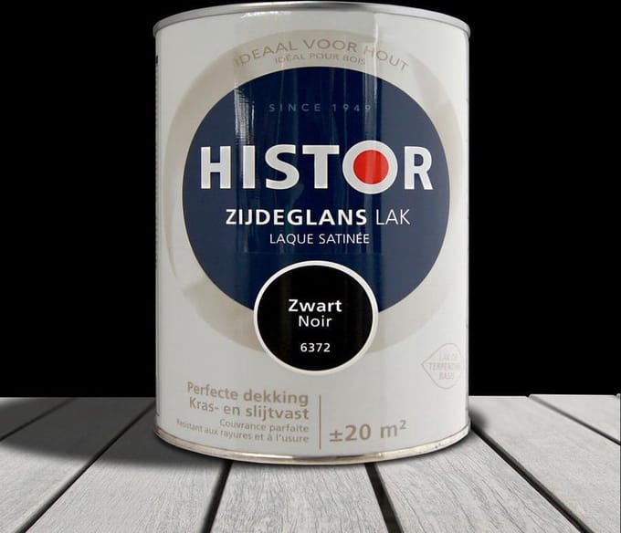 Histor Perfect Finish Lak Hoogglans 0,25 liter - Zwart