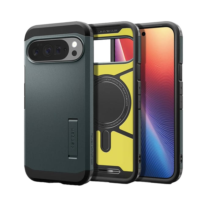 Spigen Tough Armor Backcover geschikt voor MagSafe voor de Google Pixel 10 Pro XL - Abyss Green