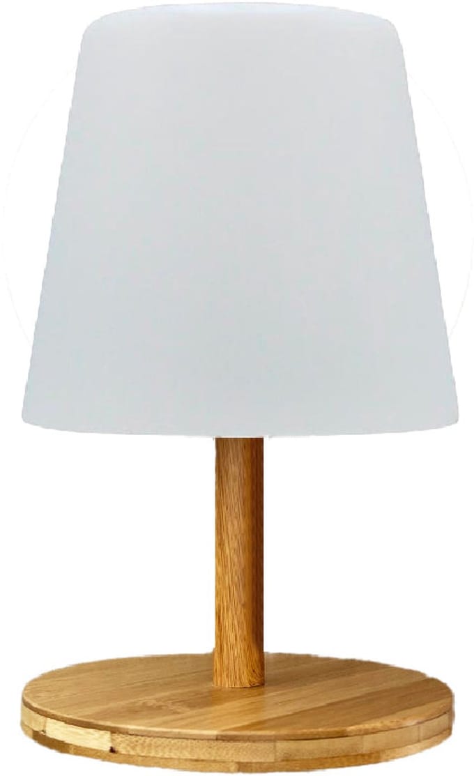 Draadloze tafellamp H25CM WOOD