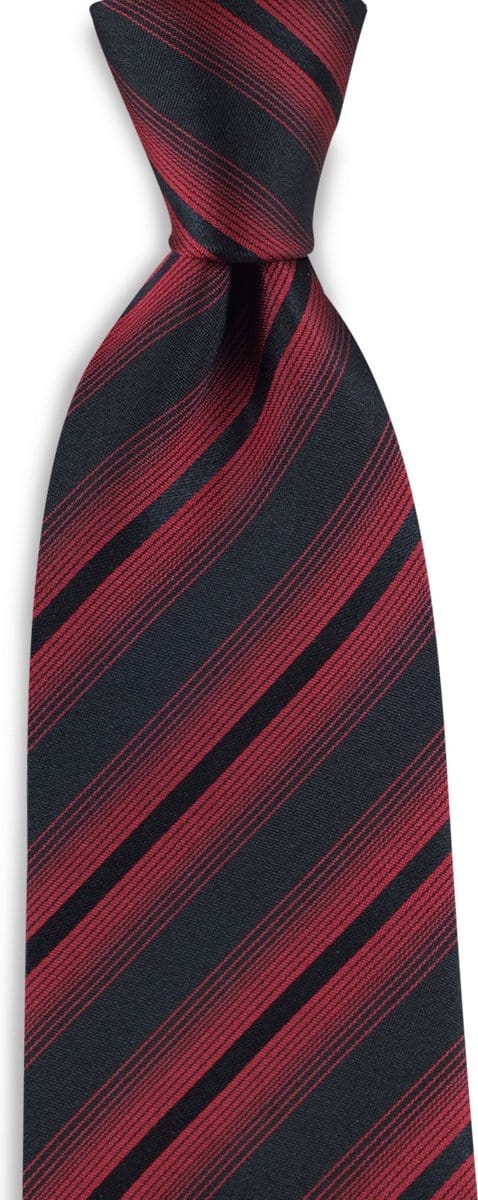 We Love Ties - Stropdassen - Stropdas Fading Stripe - zwart / rood