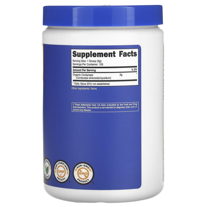 Nutricost, Cordyceps Bio, Non Aromatisé, 8,8 oz (250g)