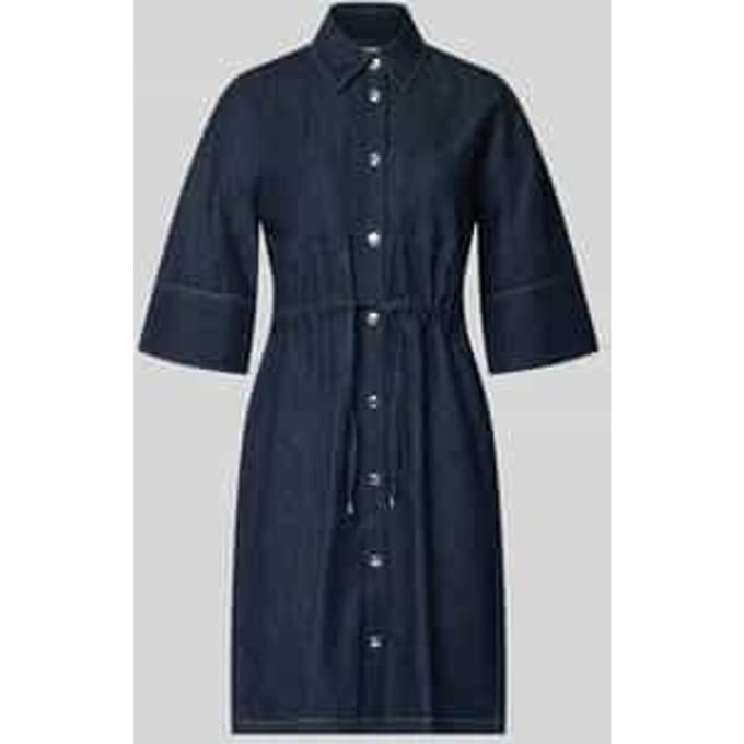 comma - female - Lichtgewicht denim jurk met knoopsluiting