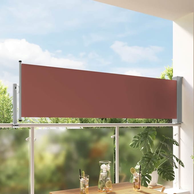 vidaXL - Tuinscherm - uittrekbaar - 80x300 - cm - bruin