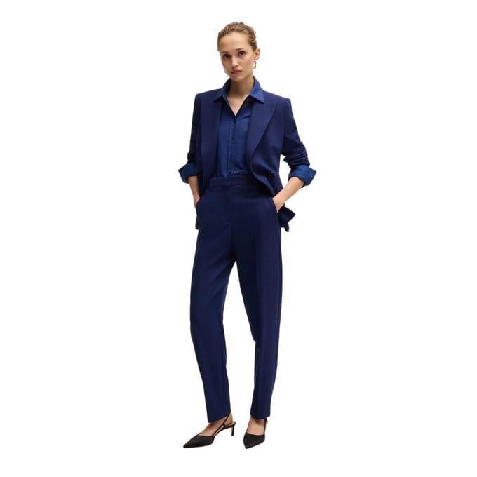 Boss Tabitha-chino's met hoge taille voor dames (Blauw)