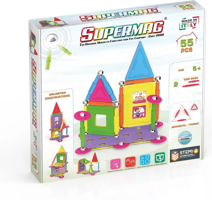 Magneet speelgoed Supermag House 55 SM0663 Multikleur