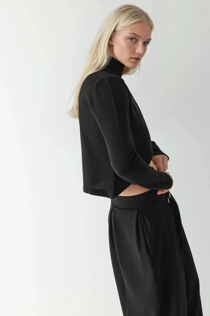 Asymmetrische Coltrui Gebreide Trui