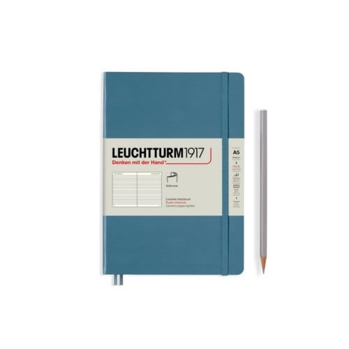 Leuchtturm1917 notitieboekje softcover medium a5 gelinieerd stone blue