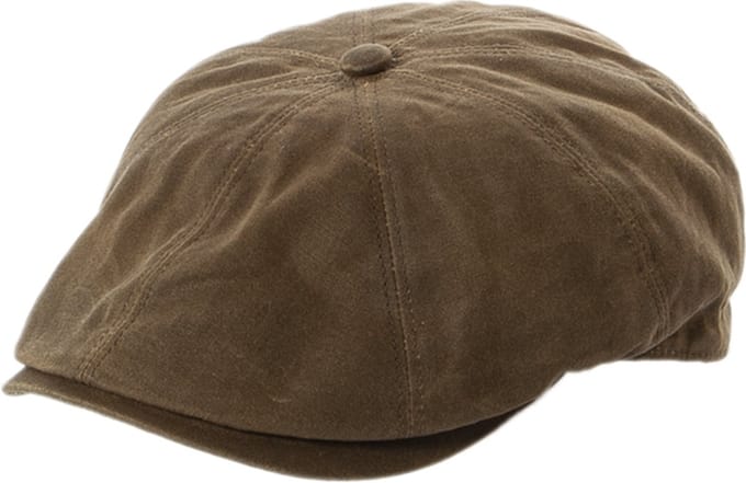 Gewaxte Newsboycap 100% Katoen regendicht kleur bruin maat 55