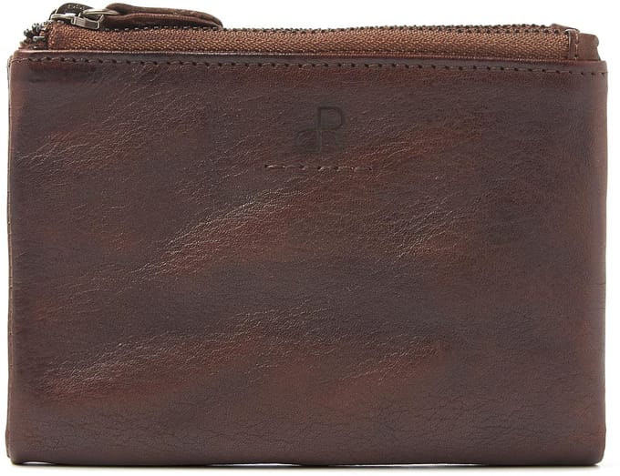 dR Amsterdam Leren Damesportemonnee met Ritsvakken en Drukknop | Unisex model | 76187