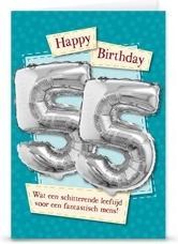Miko - Kaart - Leeftijdballon - 55 Jaar