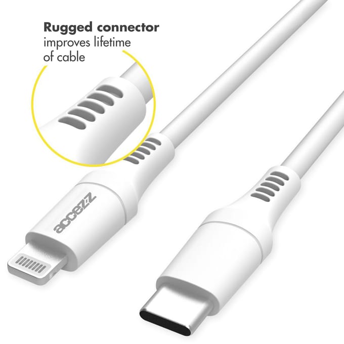 Accezz geschikt voor Lightning naar USB-C kabel - MFi certificering - 2 meter - Wit
