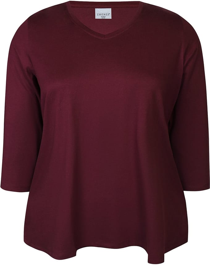 Zhenzi Zh-Alberta 229-T-shirt 3/4 Maroon Maat S 42/44