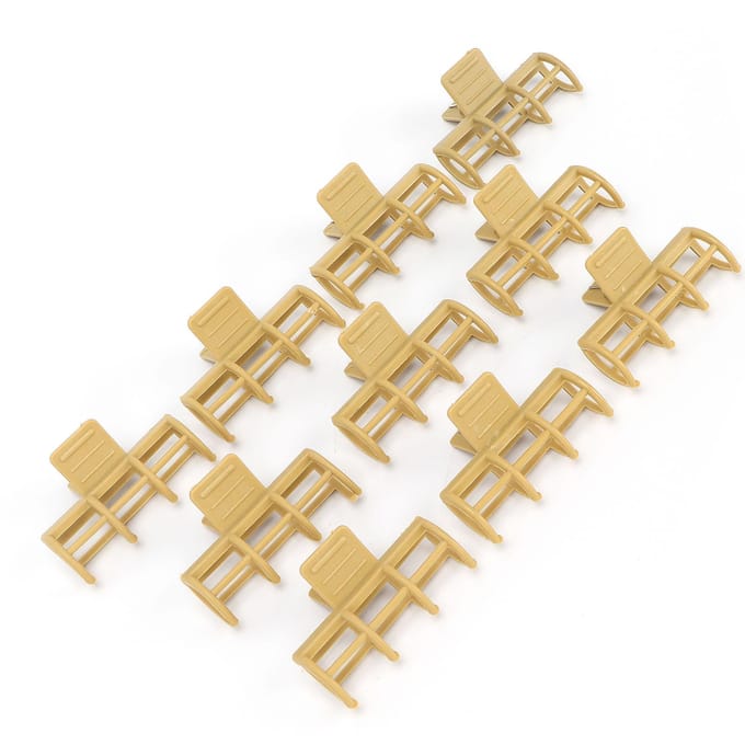 10pcs Pinces à Rouleaux Chauffants Pinces Crabe Bigoudis Accessoire Cheveux pour Salon beige