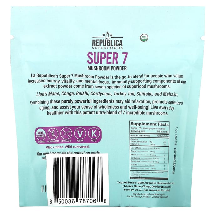 Super 7 Paddenstoelenpoeder, 85G(3oz)