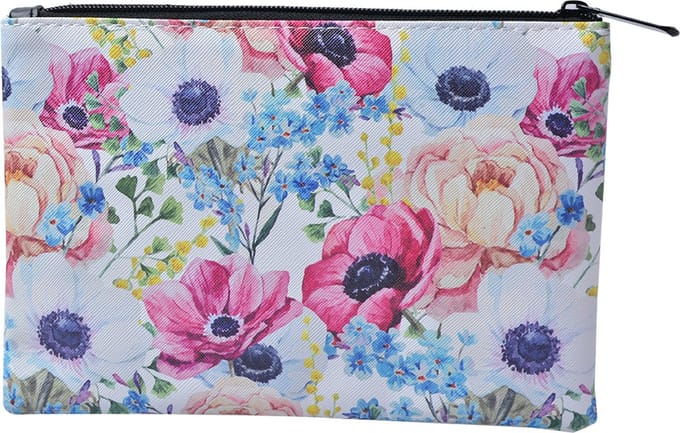 Juleeze Portemonnee 21x16 cm Wit Kunststof Bloemen