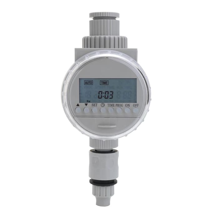 Wit Zonne-energie LCD-scherm Tuinirrigatiebesturing Auto Waterbesparing gray