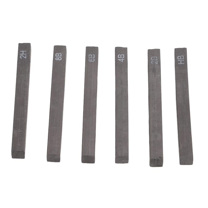 6 Pièces Bâtons de Charbon de Bois Portables Polyvalents Esquisse Dessin Art Peinture Graffiti Crayon Graphite gray