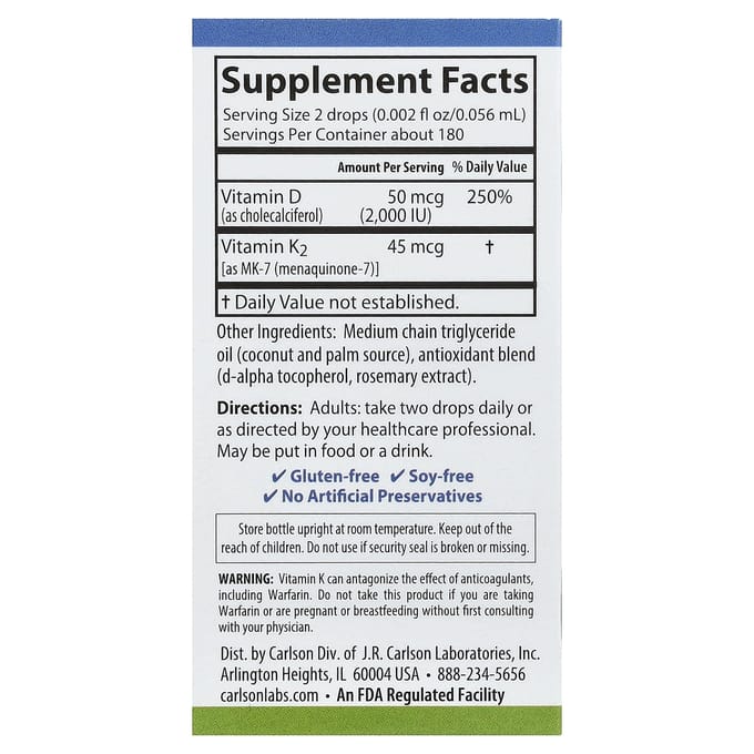 Super Daily® D3 + K2, 10,16 ml (0.34 fl oz)