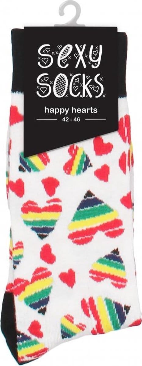 Happy Hearts - 42-46 - Socks - Happy Socks - Grappige Sokken - Sexy Socks