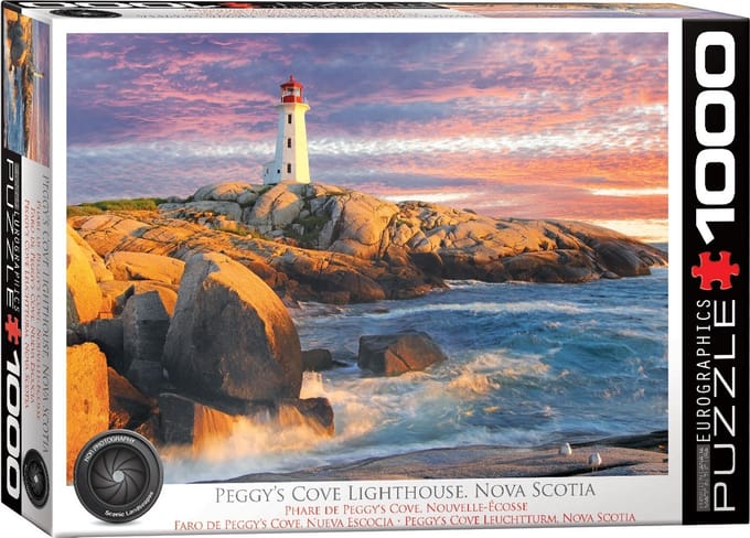 Eurographics - Peggy’s Cove Lighthouse, Nova Scotia, Canada - 1000 stukjes 68×48cm (b×h) - Legpuzzel