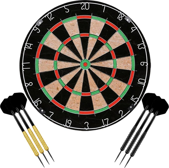 Darts Set Bullet + set van 6 dartpijlen - dartbord