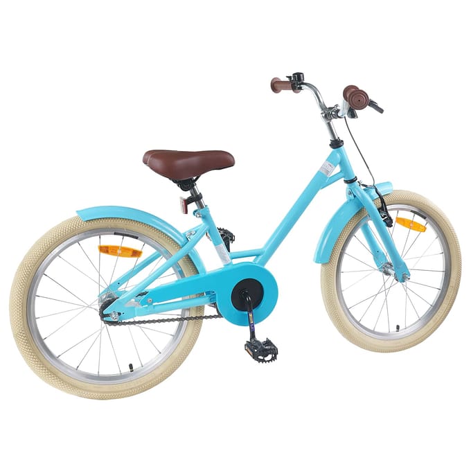 vidaXL - Kinderfiets - 18 - Inch - voor - 5-7 - jaar - oud - Lichtblauw