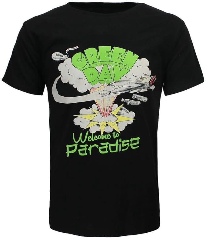 Green Day Welcome To Paradise T-Shirt - Officiële Merchandise - M