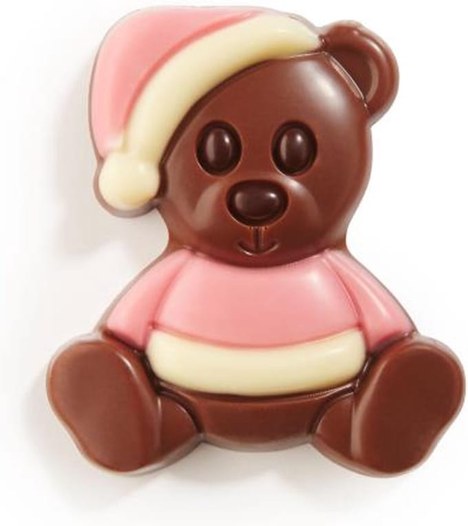 Chocolade - knuffelbeer - roze - 300 - gram - geboorte - babyshower