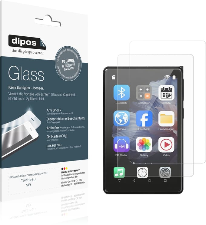 dipos – 2x Matte Pantserfolie geschikt voor Taichaeu M9 | 9H Screenprotector