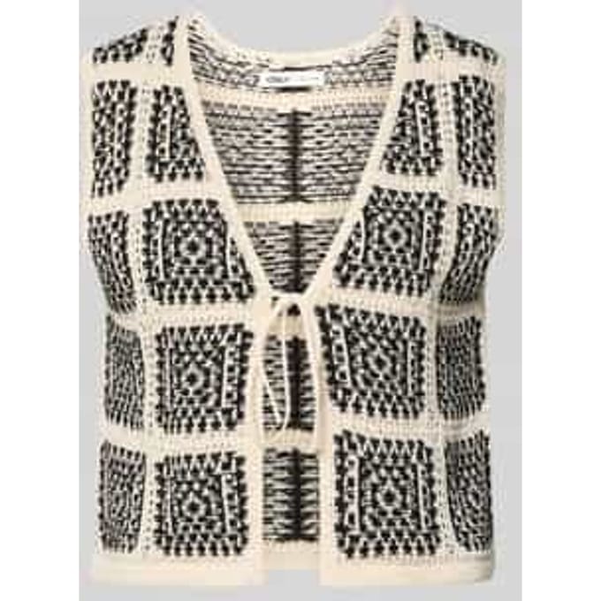 Only Loa SL String Crochet Knitted Gilet Dames - Maat L
