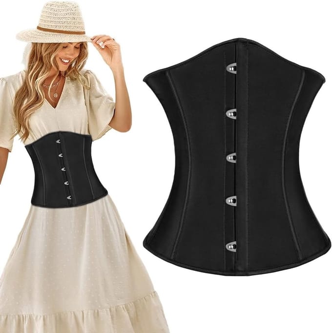 Gothic Bustier Corset met Geweven Linten, Brocade Training Set voor Halloween, Carnaval en Cosplay Outfits
