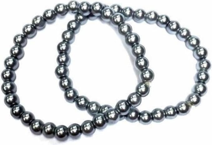 Fako Bijoux® - Armband Set - Parel Duo - 6mm - Grijs