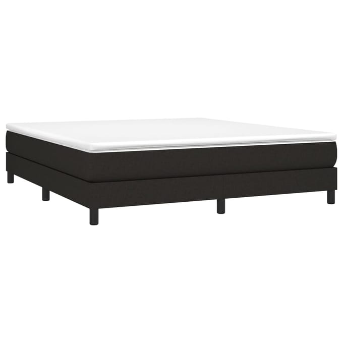 vidaXL - Boxspring - bed - stof - zwart - 160x200 - cm
