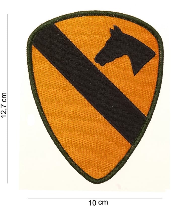 Embleem stof US Cavalry geel