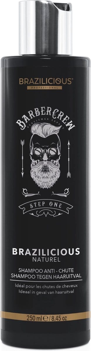 BRAZILICIOUS BARBERCREW HELP - SHAMPOO ANTI HAARUITVAL Speciaal keratine behandeling