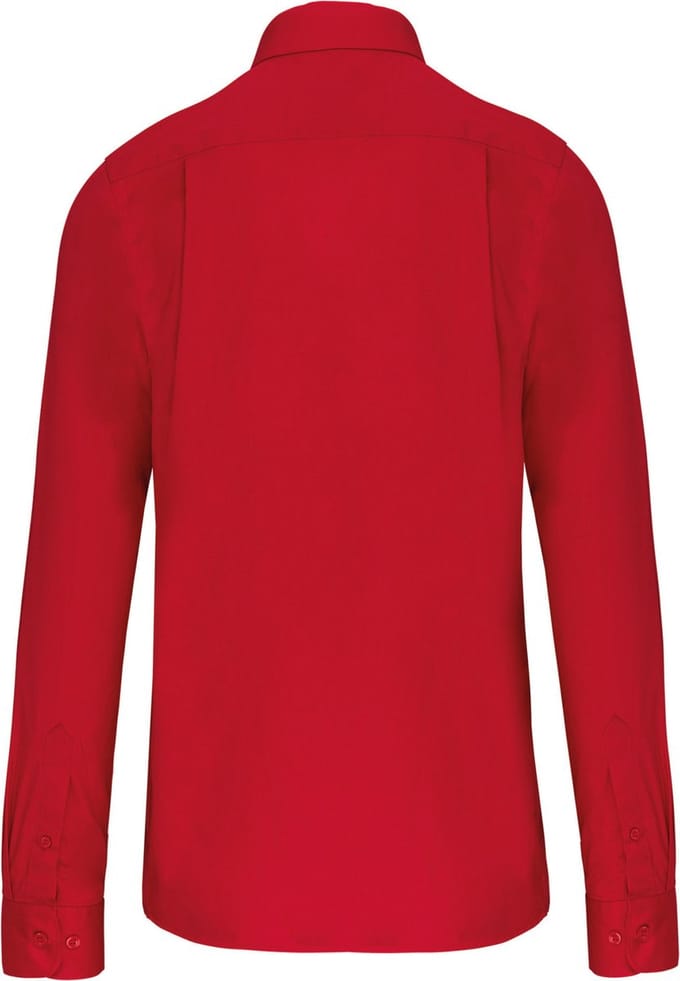 Kariban Heren poplin overhemd lange mouwen K541 - Classic Red - M