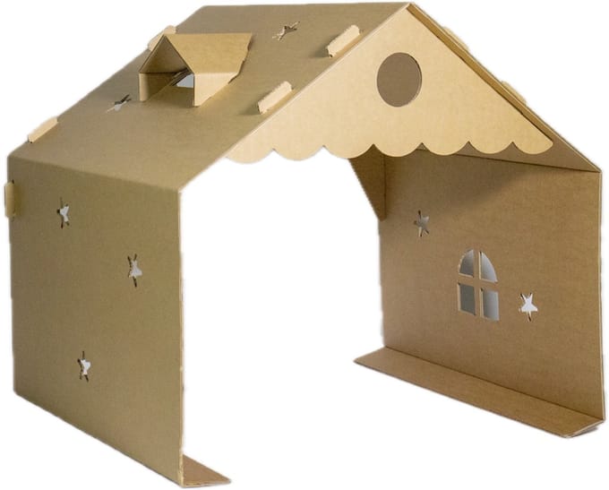 Kartonnen kinderbed huis - Voor bedden van 90 cm breed - Kartent